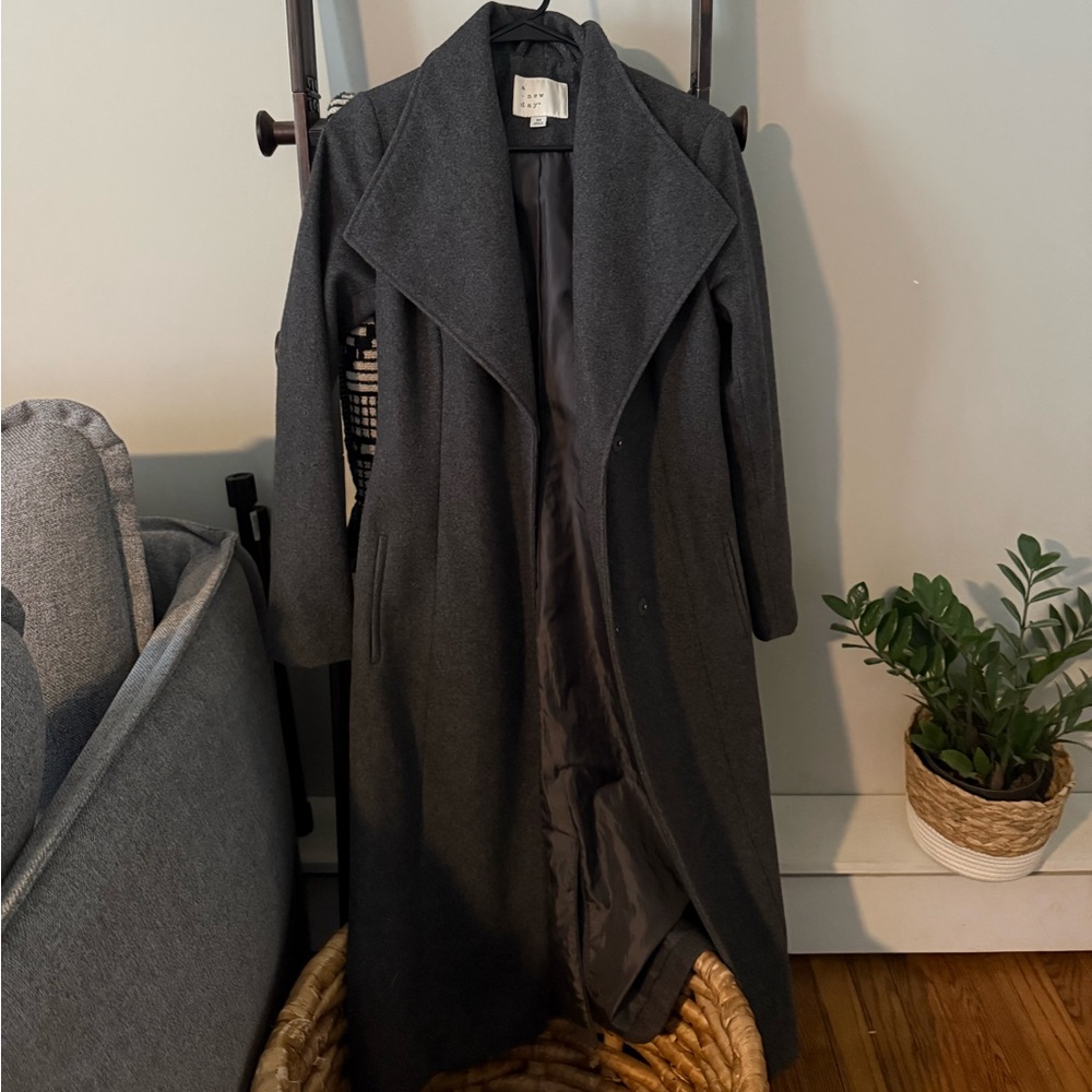 A New Day Wool Charcoal Coat